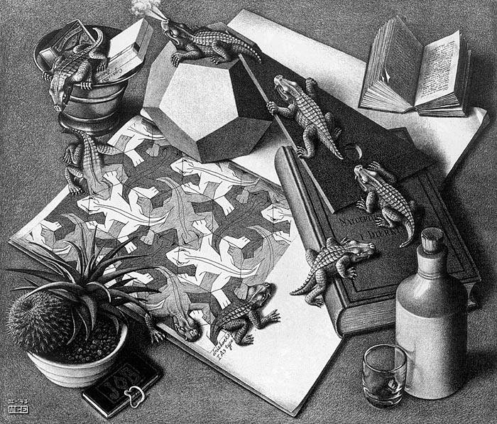 M. C. Escher, Reptiles 